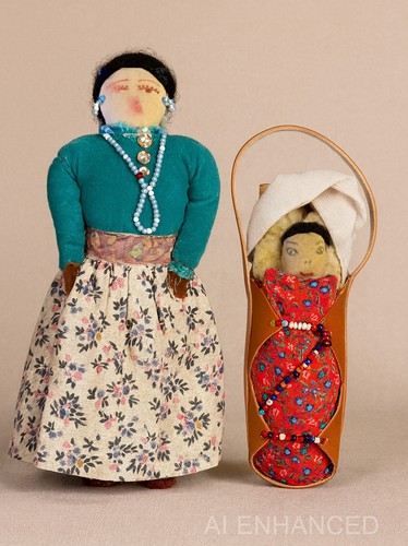 Navajo cloth doll with - navajo,